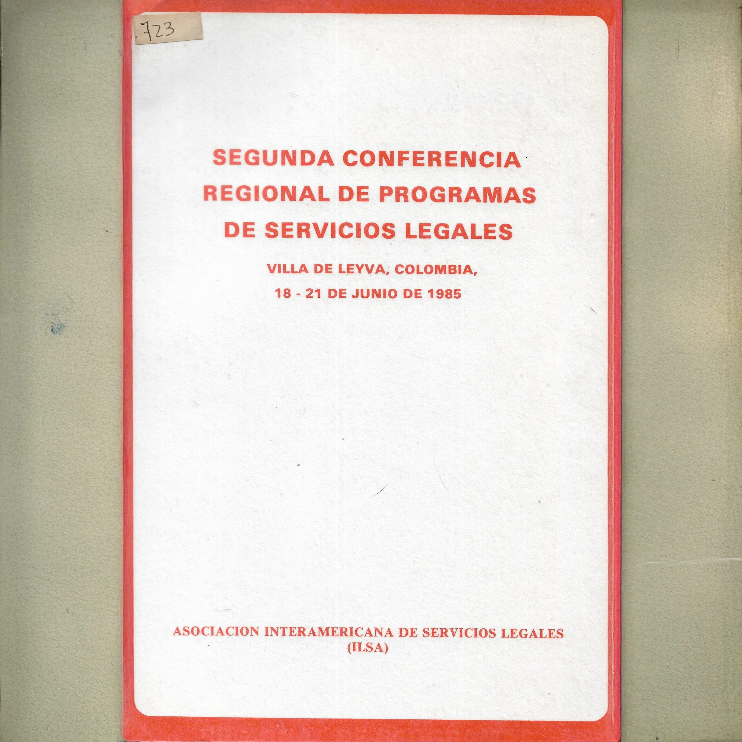 Segunda conferencia regional de programas de servicios legales