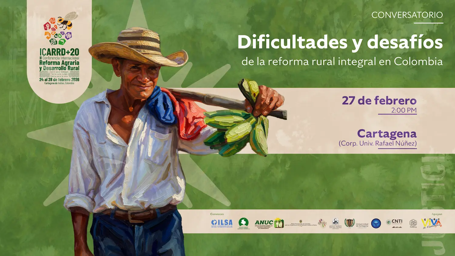 Conversatorio Dificultades y Desafíos de la Reforma Rural Integral — ICARRD+20 Cartagena, 27 de febrero de 2026